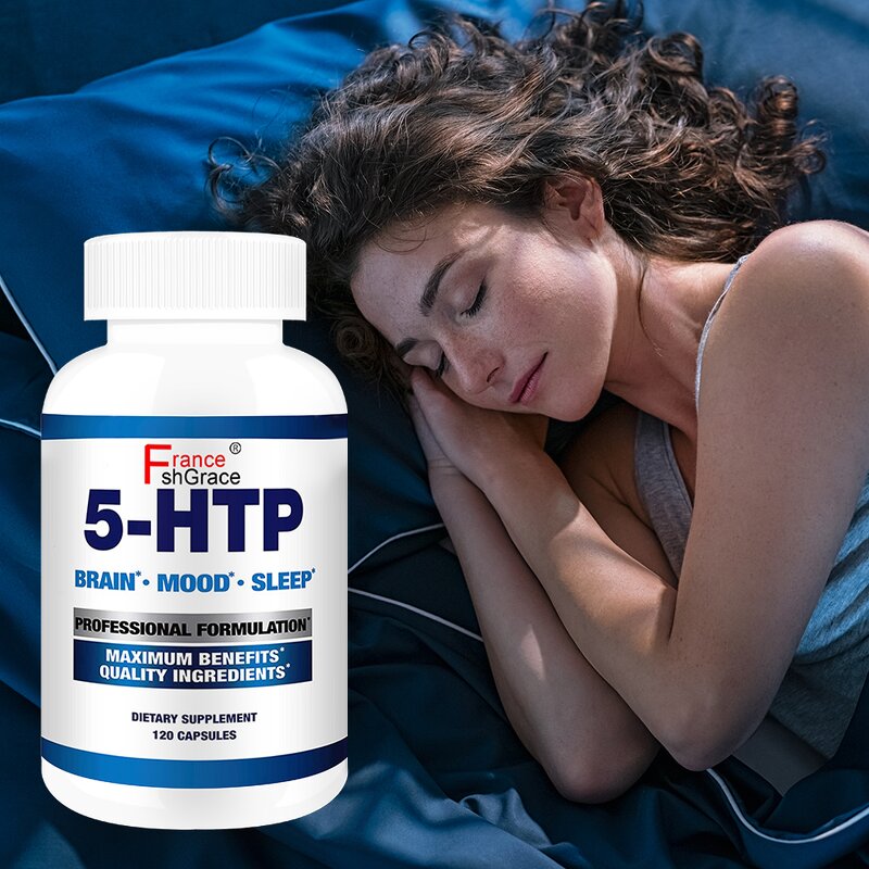 5-HTP Capsules - 120 Count Mood Sleep Support Immediate Benefits Adult