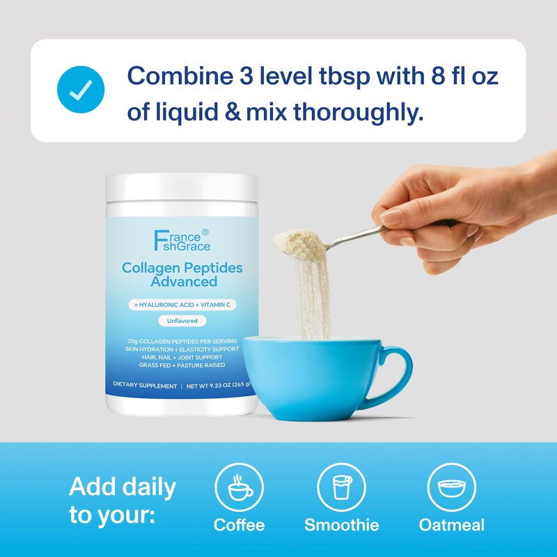 Collagen Peptides Powder - 265G Hair Skin Nails Bone Joint Health Adult