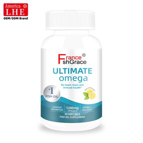 Omega 3 Fish Oil - 1280mg Lemon Flavor EPA DHA Immune Brain Heart