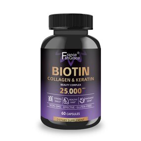 Collagen Biotin Capsules - 25000mcg Hair Skin Nails Support Men Women