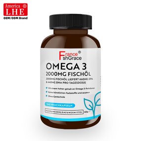 Omega 3 Fish Oil - 200mg EPA 440mg DHA 240 Softgels Adult Supplement