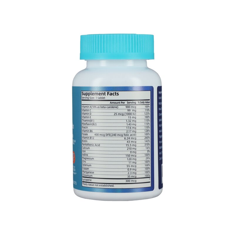 Men Multivitamin Tablets - Vitamin A C D E Zinc B12 Calcium Immune Support