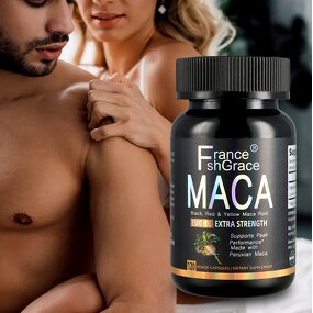 Maca Root Capsules - 1500mg Black Red Yellow Peruvian Penis Enlargement