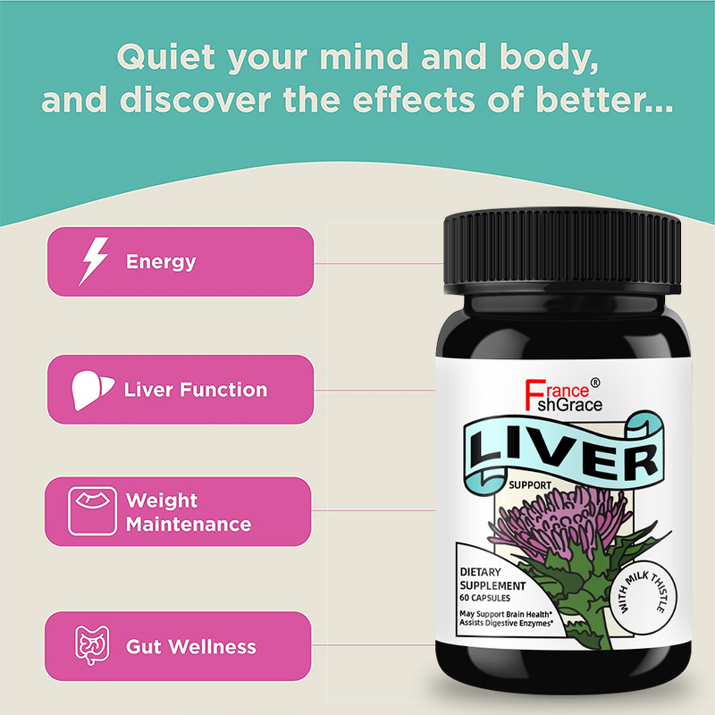 Liver Support Capsules - Organic Milk Thistle 60 Count Men Women Supplement