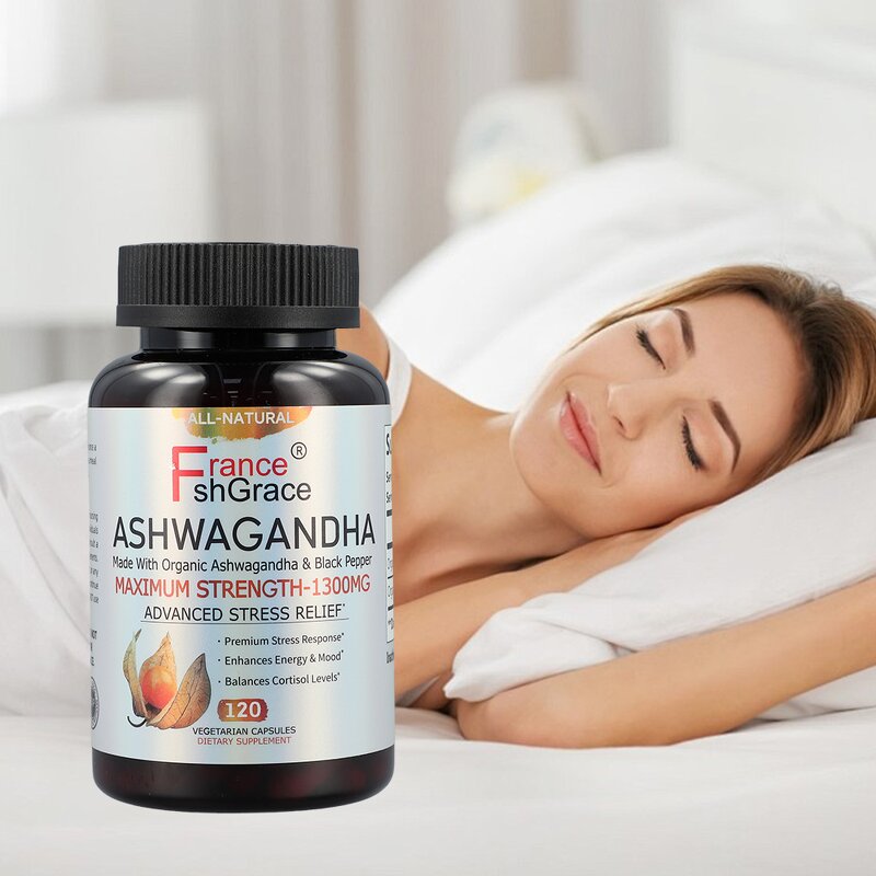 Ashwagandha Capsules - 1300mg Black Pepper Immune System Support