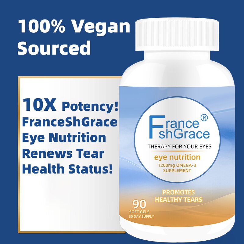 Omega 3 Supplement - Organic Flaxseed Fish Oil Vitamin E Eye Nutrition Adult