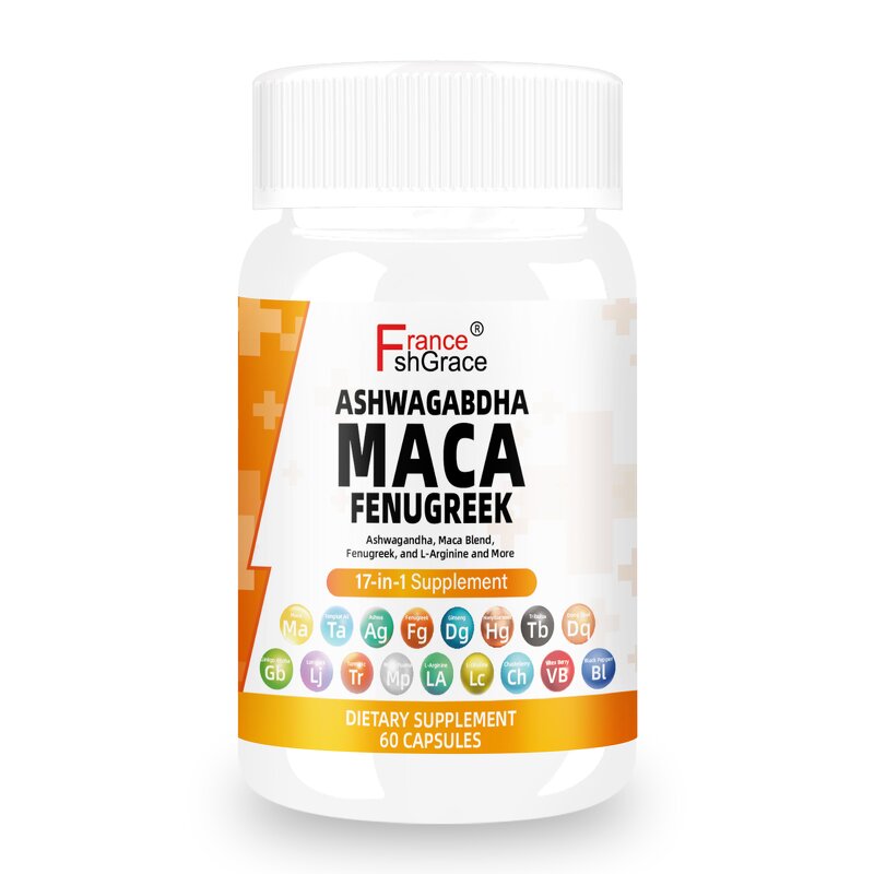 Ashwagandha Maca Capsules - 60 Count Mood Health Support Supplement
