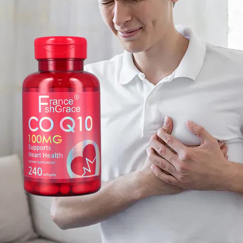 Coenzyme Q10 Softgels - 240 Count Heart Circulation Health Men Women
