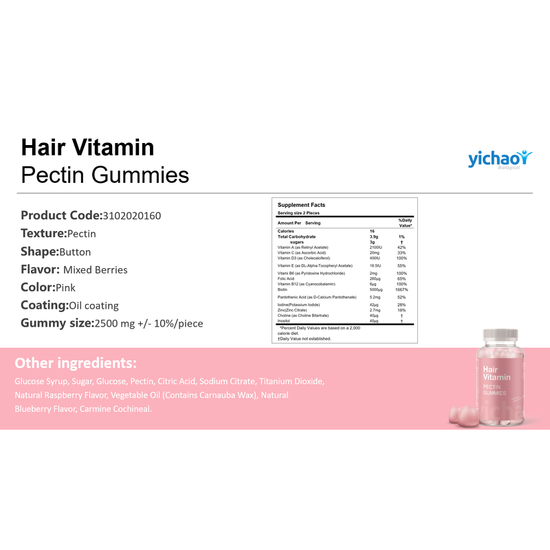 Hair Vitamin Gummies Manufacturer - Vegan and Sugar Free & Private Label GMP