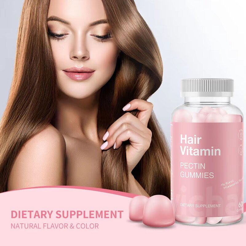 Hair Skin Nail Gummy Manufacturer - with Biotin for Women Beauty