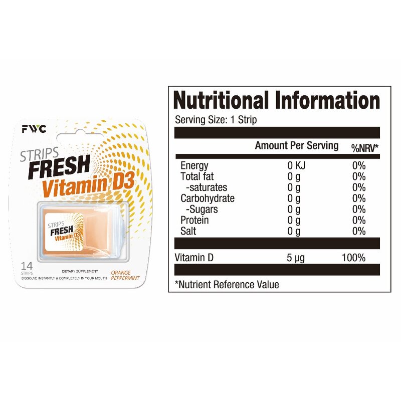 Vitamin D3 Strip Manufacturer - Portable Food Supplement Boost