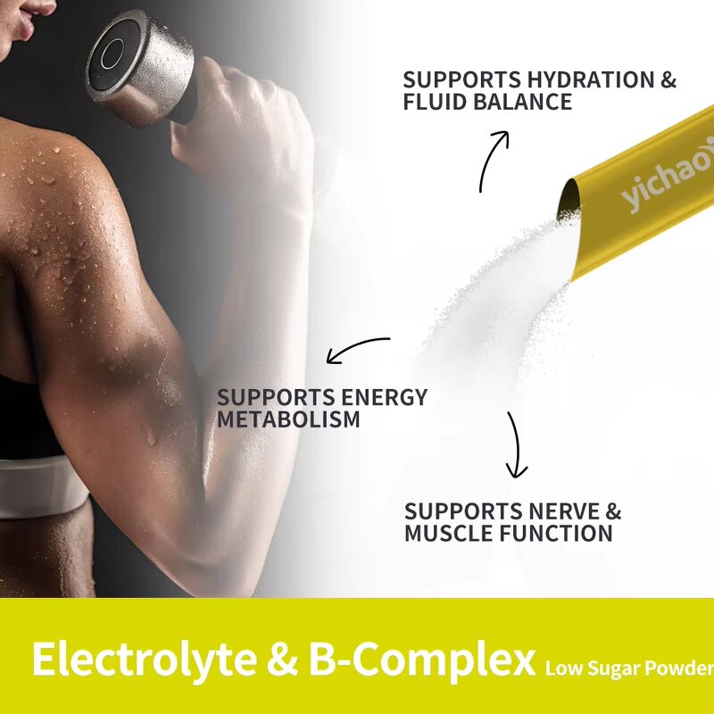 Electrolytes Powder Manufacturer - Low Sugar Hydration with B-Complex for Adults