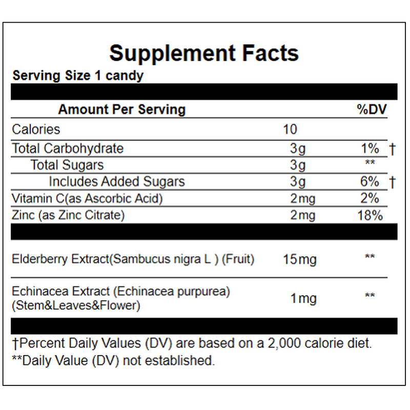 Elderberry Zinc Lozenge Manufacturer - & ODM OEM