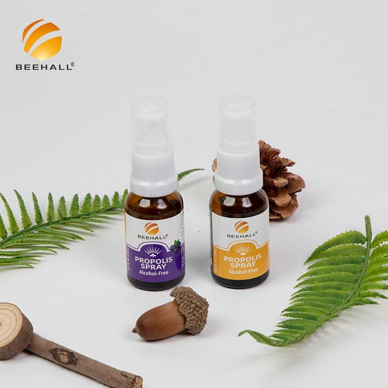 Propolis Factory Hot Sale Alcohol-Free Blueberry Flavor Propolis Oral Spray ODM