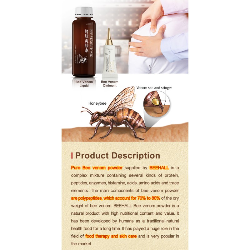 GMP Factory Bee Venom Potion for Pain Relief Swelling Wholesale Sale