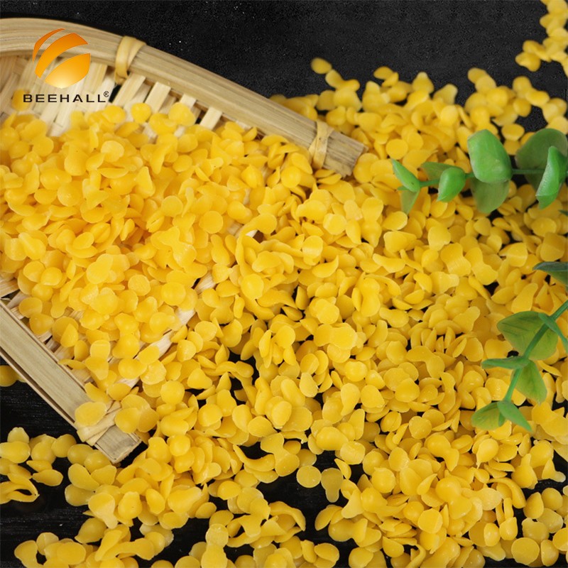 China Factory Wholesale Refined Yellow Beeswax Granules Bulk Supply