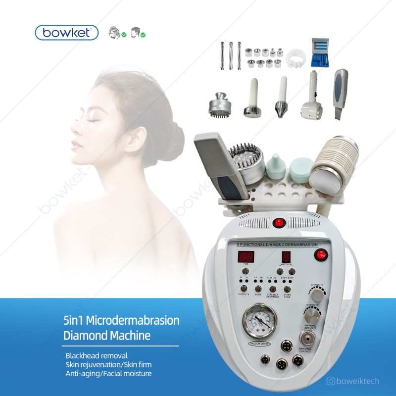 Professional Dermabrasion Factory - BOWKET 5 in 1 Diamond Glow Facial Device Home Use Desktop