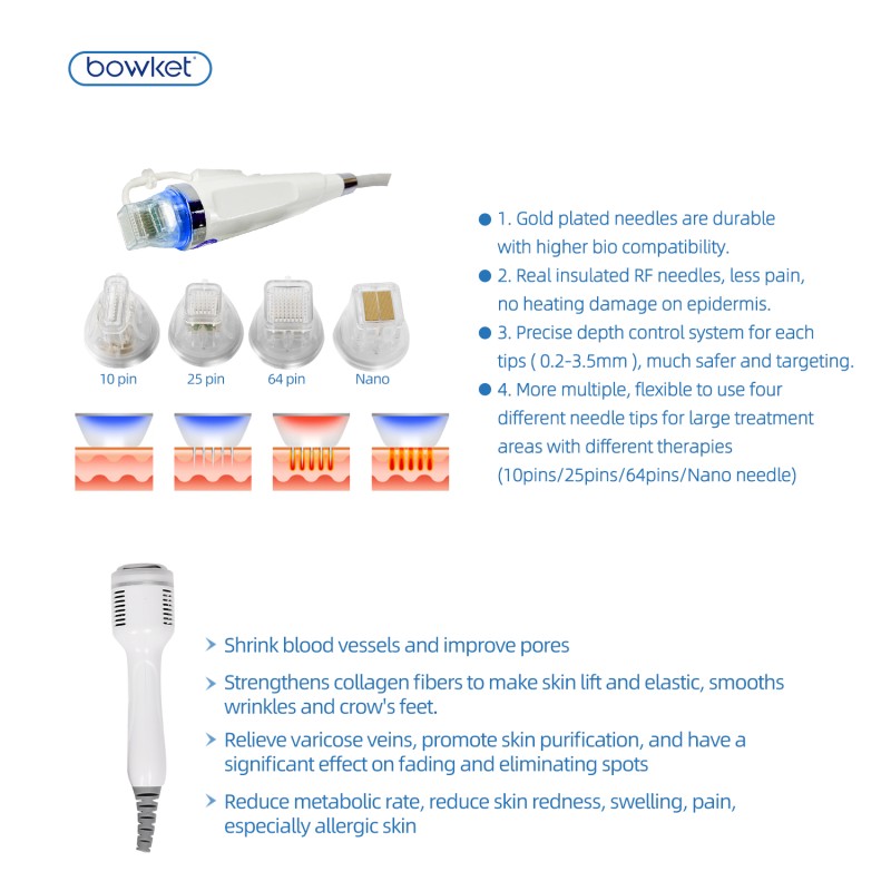 Acne Remover Device Factory - Bowket 3 In1 Fractional Microneedling with Rf