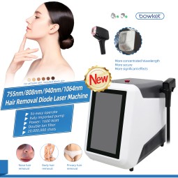 Portable Hair Removal Factory - Bowket Permanent 808nm Diode 755nm 1064nm 940nm 4 Skin Tightening