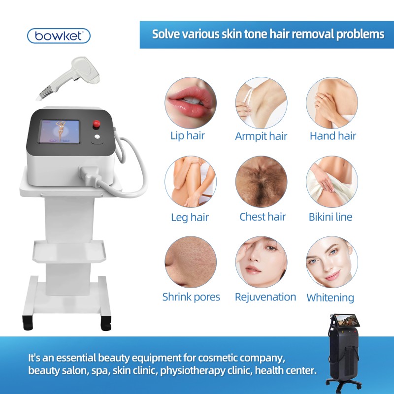Diode Laser Machine Manufacturer - BOWKET 755 808 1064nm Laser Hair Removal Breast Massager