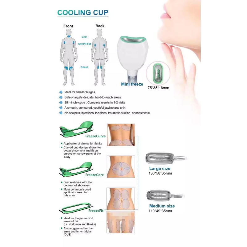 Face Slimming Device Factory - BOWKET 3in1 Fat Freezing Vacuum Cryotherapy Cooling Machine