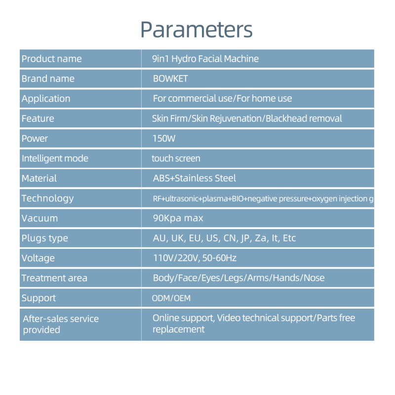 Multi-Function Beauty Manufacturer - BOWEKT 9-in-1 Ion Oxygen Hydro Ultrasonic Facial Skin