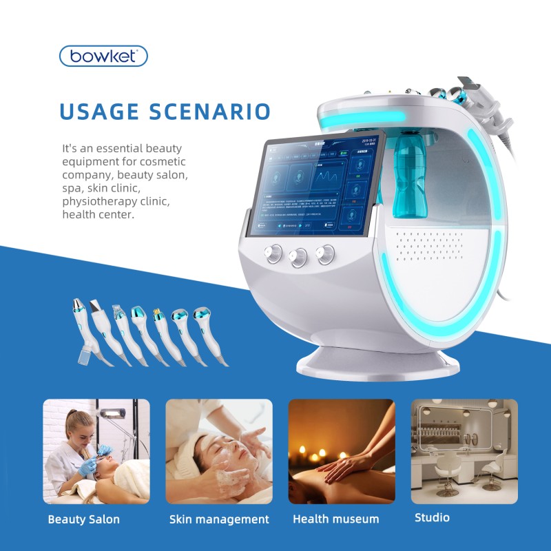 Smart Dermabrasion Manufacturer - BOWKET 7-in-1 Ice Blue Hydro Multifunction Facial Care