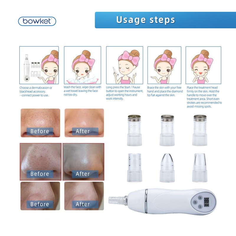 Blackhead Remover Manufacturer - BOWKET Facial Vacuum Cleaner for Deep Cleaning Acne Removal Suction