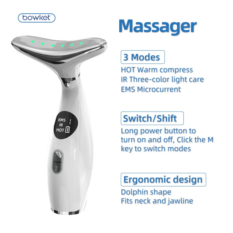 Portable Massager Factory - BOWKET Anti-Wrinkle Face Neck Lifting Home Use with LED Indicator USB