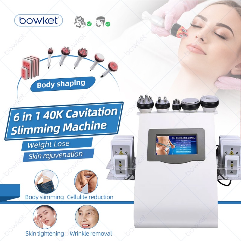 Ultrasonic Slimming Manufacturer - BOWKET 6 in 1 Cavitation Cellulite Reduce Face Sculpting Tool