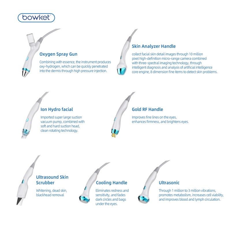 Standing Facial Machine Factory - Bowket Hydro Facial with Skin Analyzer US Plug Skin Care