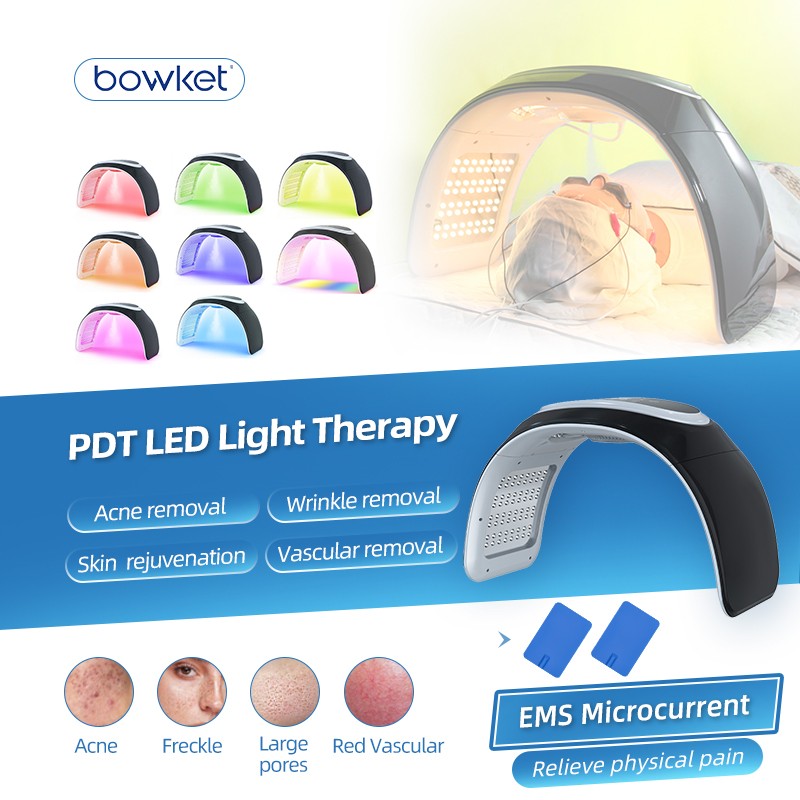 PDT LED Machine Manufacturer - BOWKET 7 Colour Light Therapy Steamer Skincare Device Face Mask