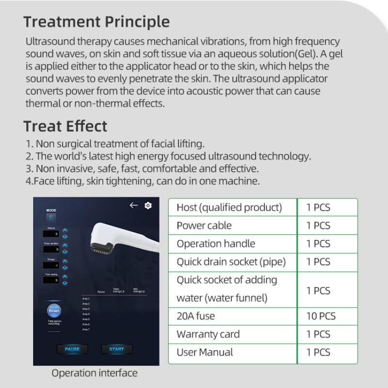 Ultrasound Therapy Manufacturer - Facial Rejuvenation Antiaging Machine with Heat-up Wrinkle Remover