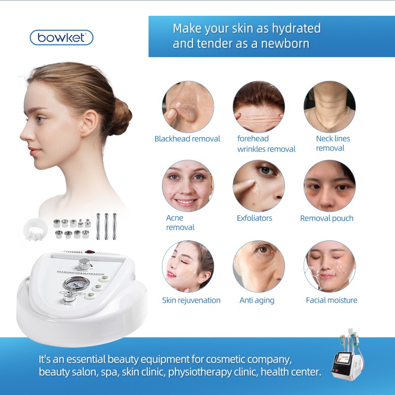 Portable Dermabrasion Manufacturer - BOWKET Diamond Machine for Facial Cleaning Skin Tightening Rejuvenation