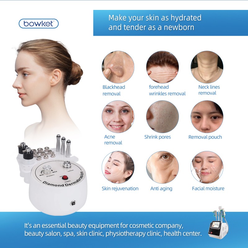 Diamond Microdermabrasion Factory - BOWKET Vacuum Spa Jet Peel Wrinkle Remover Moisturizer for Nose