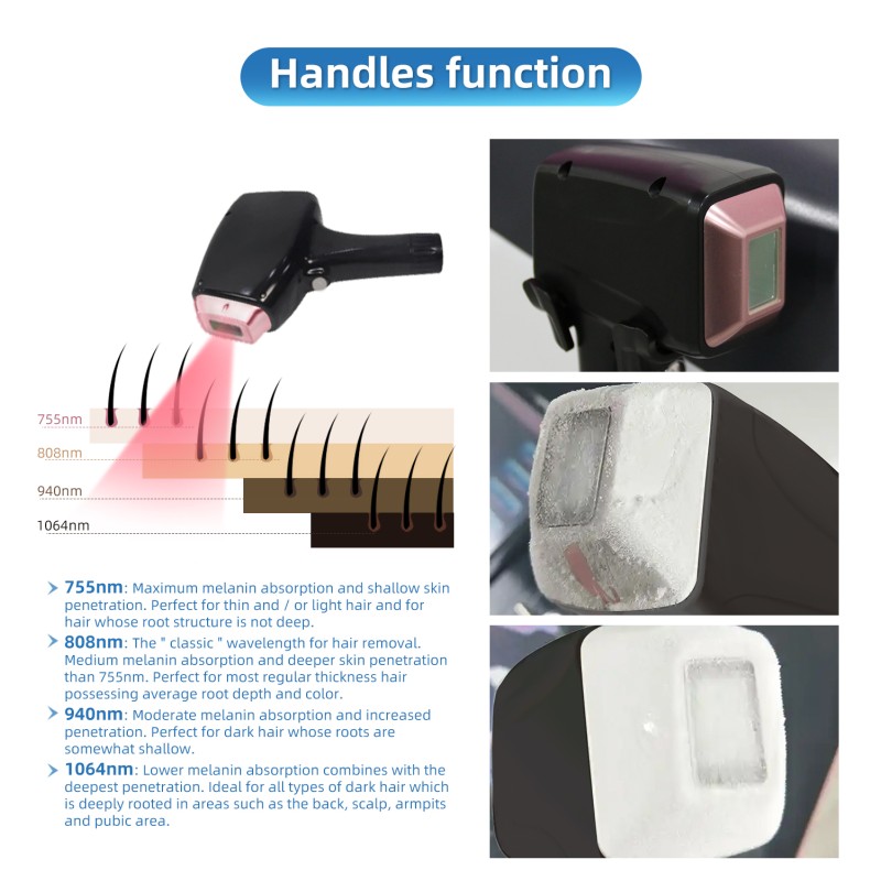 Portable Hair Removal Factory - Bowket Permanent 808nm Diode 755nm 1064nm 940nm 4 Skin Tightening