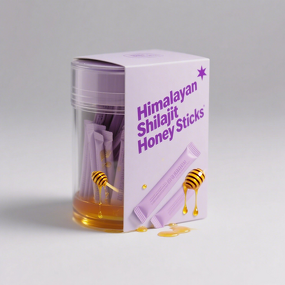 Shilajit Honey Packs - Private Label 30 Sticks Superior Fulvic Acid for Men