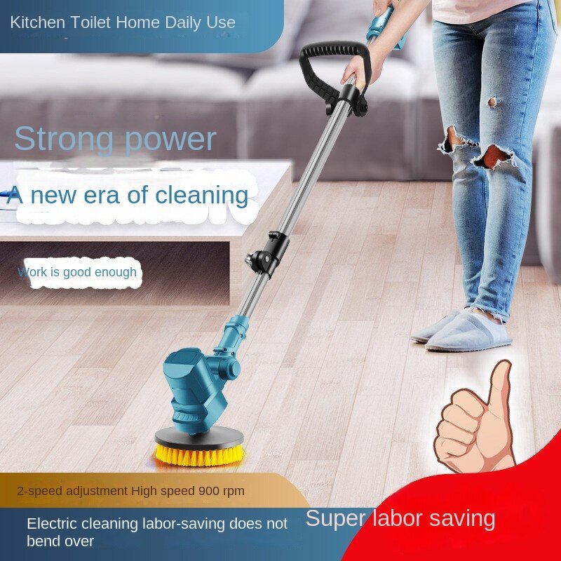 Cleaning Brush Manufacturer - Lithium Battery-Powered Bathroom Courtyard Sweeper Polishing Snow Leaves Retractable