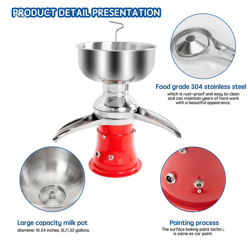 Milk Separator Machine Manufacturer - 50-Liter Electric Agricultural Centrifugal