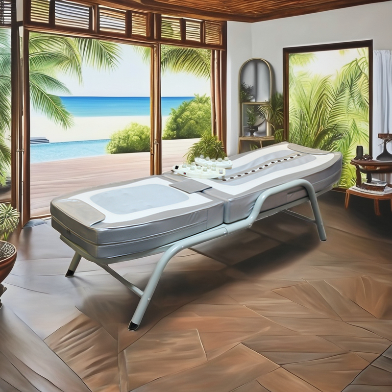 Jade Massage Bed Manufacturer - V3 Foldable Home Use with Hot Stone Roller