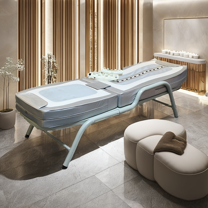 Jade Massage Bed Manufacturer - V3 Foldable Home Use with Hot Stone Roller