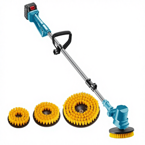 Cleaning Brush Manufacturer - Lithium Battery-Powered Bathroom Courtyard Sweeper Polishing Snow Leaves Retractable