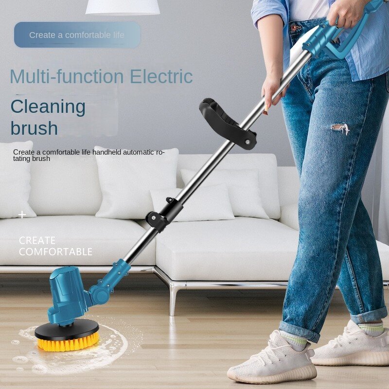 Cleaning Brush Manufacturer - Lithium Battery-Powered Bathroom Courtyard Sweeper Polishing Snow Leaves Retractable