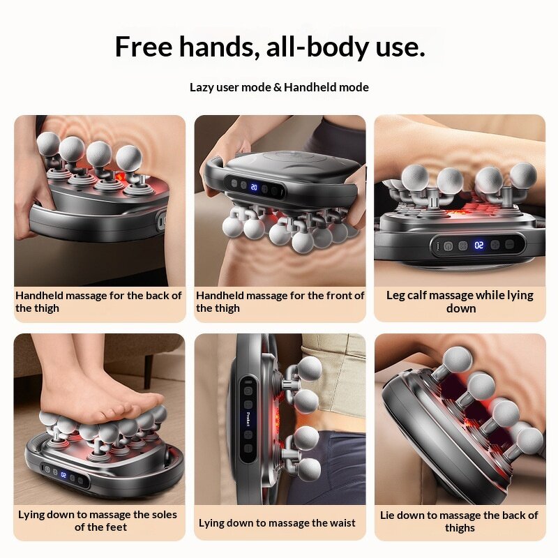 Fascia Gun Manufacturer - Cross-border Professional 16 Massage Heads Cordless Full Body Musical Brushless Motor