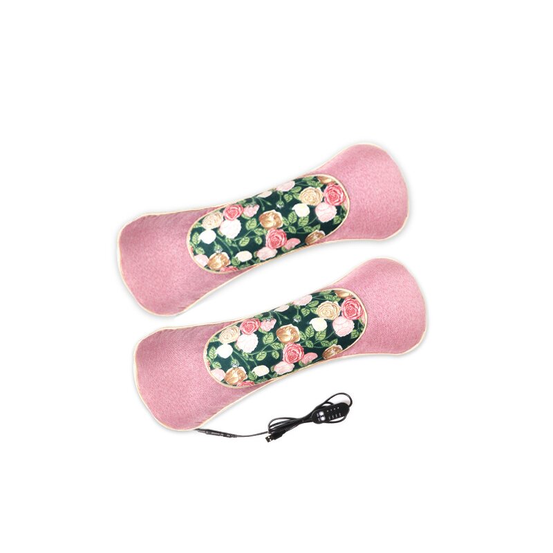 Moxibustion Pillow Manufacturer - Electric Heating Bone Headrest Rose Flower Hot Compress for Neck Shoulder