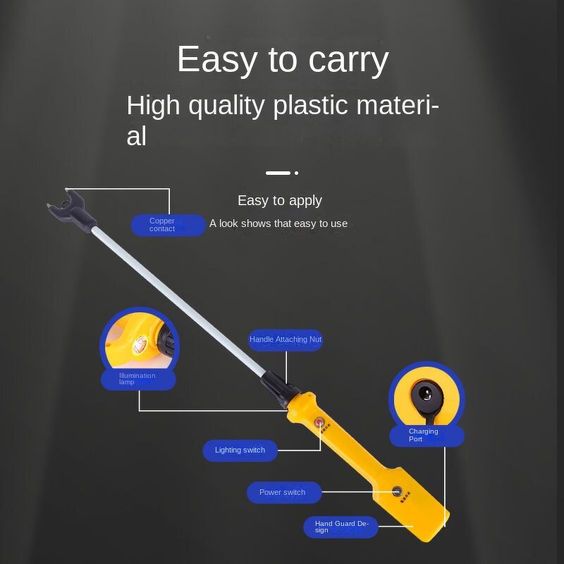 Pig Driving Stick Manufacturer - Electric Waterproof Device (Blue/White/Black)