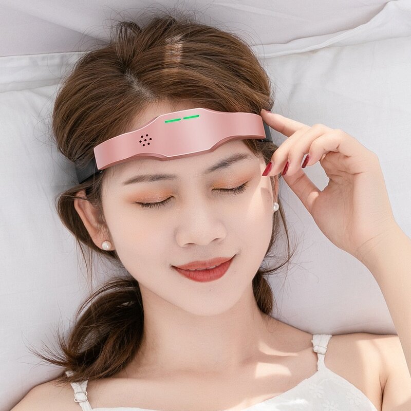 Head Massager Manufacturer - Smart Sleep Aid with Hot Compress Portable Wireless Microcurrent EMS Model 608