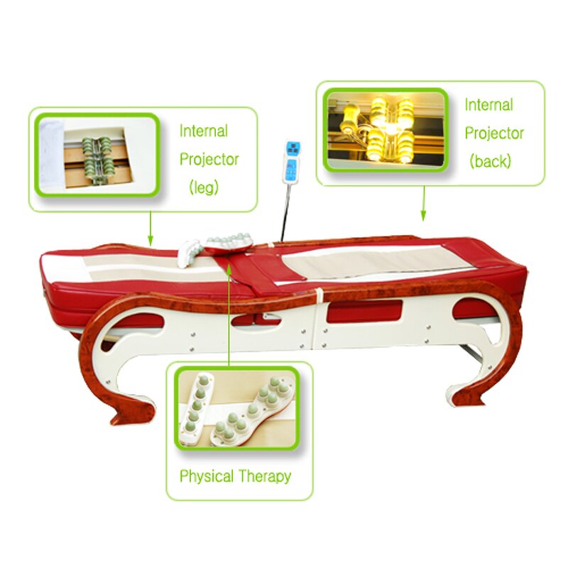 Jade Roller Massage Bed Manufacturer - Electric Acupressure Thermal Therapy with Musical Feature