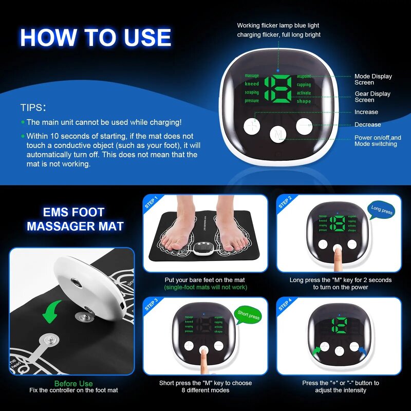 Muscle Foot Mat Manufacturer - 2024 Hot Sale Portable for Foot Massager