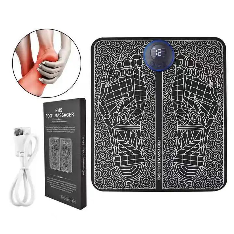 Foot Massager Mat Manufacturer - Portable Electric with Timing Control USB Rechargeable PU